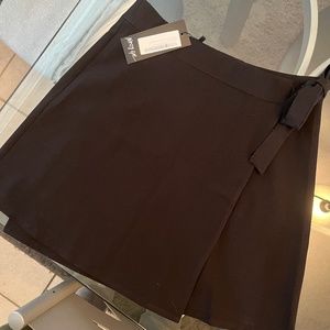 Black Wrap Mini-Skirt